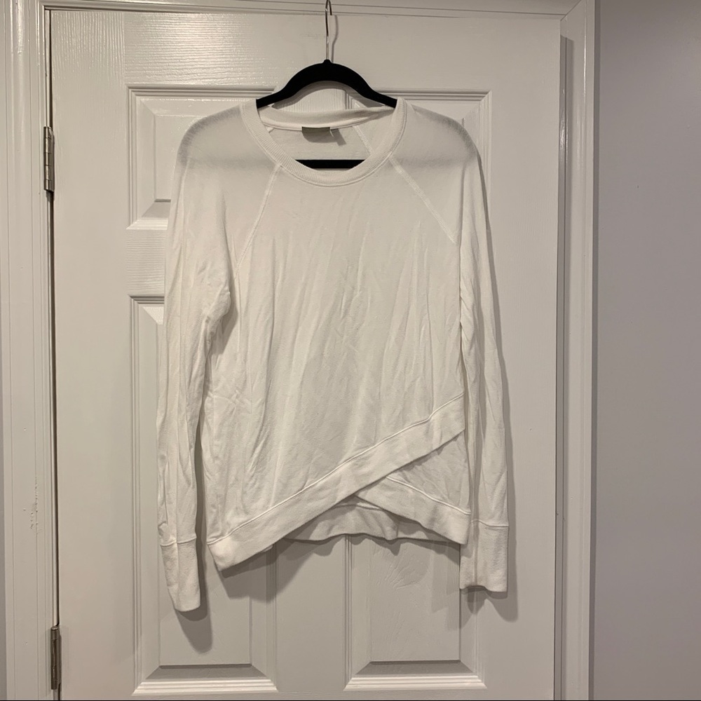 Athleta White Long Sleeve Tee